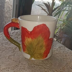 Colorful Leaf Design Mug